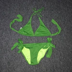 J Crew green bikini set